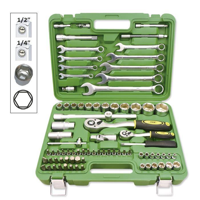 SET NASADNIH KLJ. SA VILASTO-OKASTIM KLJUCEVIMA 82-DIJ. NA 1/2 I 1/4 6-KANTNI