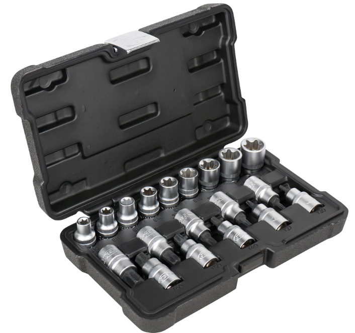 SET 1/2” TORX NASADNIH KLJ. I BITOVA 19 KOMADA