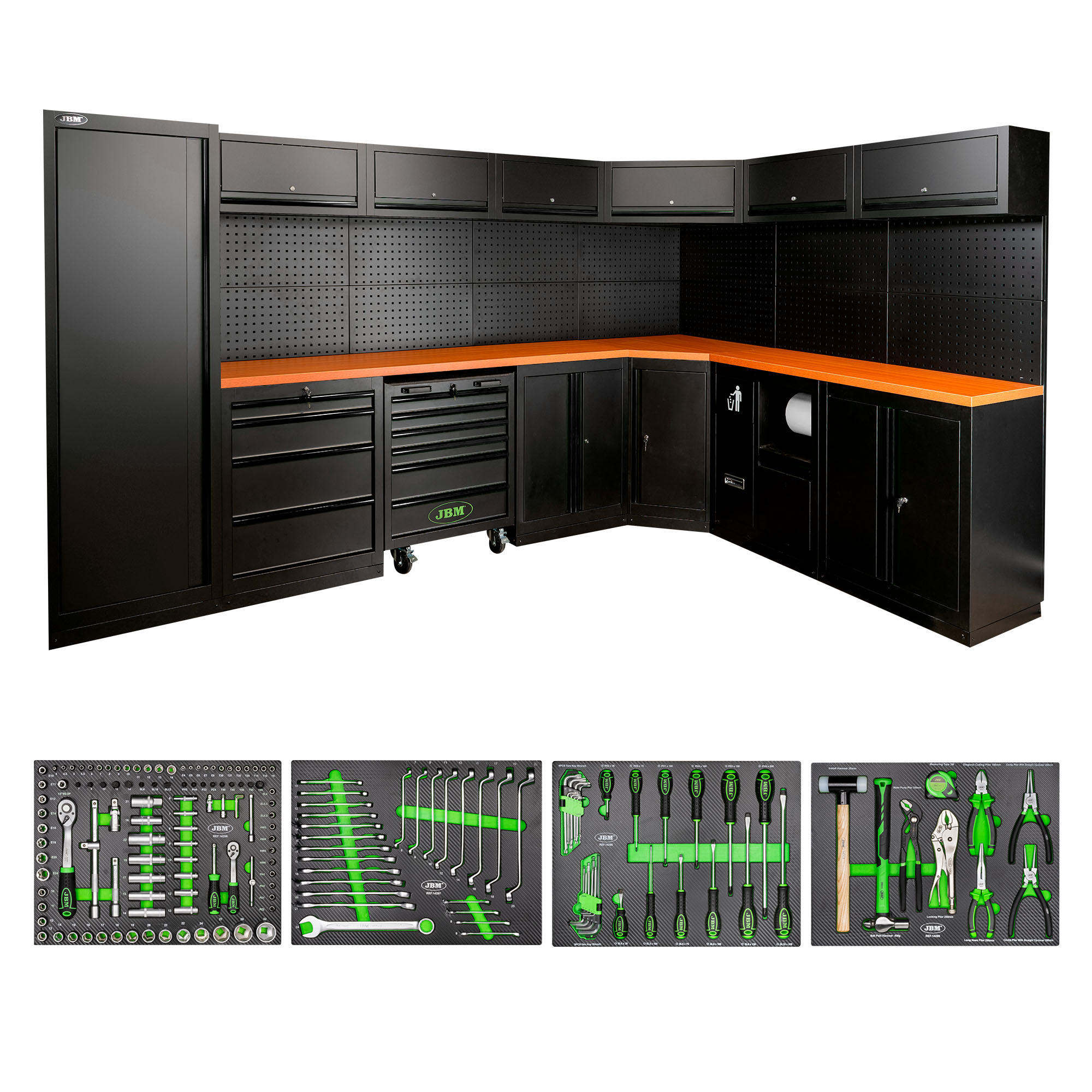 ORMAR ZA RADIONICE PROFI- SA UGLOM 3440x2160x1950 mm